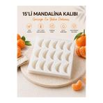 SBB 15'li Silikon Mandalina Kalıbı - Sabun, Mum, Taş tozu, Epoksi, Polyester Uyumlu Silikon Kalıp
