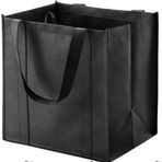 SBL SOUTH BEACH LEATHER 10 Yeniden Kullanılabilir Dokumasız Alışveriş Çantası - Büyük Kapasiteli Bakkal Çantası - Güçlü Kulplar - Çevre Dostu Çok Amaçlı Taşıma Çantası, siyah, One Size