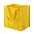 SBL SOUTH BEACH LEATHER 10 Yeniden Kullanılabilir Dokumasız Alışveriş Çantası - Büyük Kapasiteli Bakkal Çantası - Güçlü Kulplar - Çevre Dostu Çok Amaçlı Taşıma Çantası, Yellow, One Size