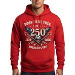 SBL SOUTH BEACH LEATHER ABD 250. Yıl Dönümü Kapüşonlu Sweatshirt 1776–2026 – Yarı Yüzüncü Yıl Bağımsızlık Günü Vatansever Kazak, Amerikan Bayrağı Özgürlük Hediyesi, kırmızı, S