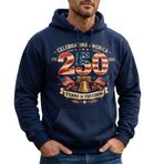 SBL SOUTH BEACH LEATHER ABD 250. Yıl Dönümü Kapüşonlu Sweatshirt 1776–2026 – Yarı Yüzüncü Yıl Bağımsızlık Günü Vatansever Kazak, Amerikan Bayrağı Özgürlük Hediyesi, lacivert mavi, S