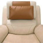 SBL SOUTH BEACH LEATHER Dolgulu koltuk başlığı yastığı, boyun ve baş için yumuşak destek yastığı, yatar koltuklar için uygun, ergonomik konfor yastığı (deve, tek beden)