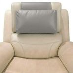 SBL SOUTH BEACH LEATHER Dolgulu koltuk başlığı yastığı, boyun ve baş için yumuşak destek yastığı, yatar koltuklar için uygun, ergonomik konfor yastığı (gri, tek beden)