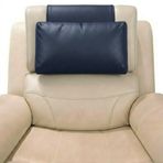 SBL SOUTH BEACH LEATHER Dolgulu koltuk başlığı yastığı, boyun ve baş için yumuşak destek yastığı, yatar koltuklar için uygun, ergonomik konfor yastığı (Lacivert, tek beden)