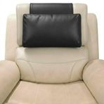 SBL SOUTH BEACH LEATHER Dolgulu koltuk başlığı yastığı, boyun ve baş için yumuşak destek yastığı, yatar koltuklar için uygun, ergonomik konfor yastığı (siyah, tek beden)