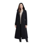 SBL SOUTH BEACH LEATHER Kadın Kışlık Yün Mont, Uzun Kollu Palto Trenç, İş Günlük Ceket, Rüzgar Geçirmez Sıcak Tutan Cepli Resmi Dış Giyim, lacivert, S
