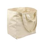 SBL SOUTH BEACH LEATHER Yeniden Kullanılabilir Pamuklu Tuval (3 Paket) Alışveriş için Tote Çanta - Çevre Dostu Bakkal ve Günlük Kullanım Çantası, bej, One Size