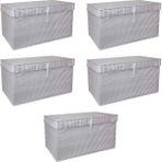 SBN - Store Çok Amaçlı Düzenleyici Kutu Organizer Cırt Cırtlı Hurç Mega Plus Boy 40CM x 30CM x 70CM (5 Adet) ( Lisinya )