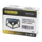 sbodurhome 4 Açılı Solar - Hareket Sensörlü Aplik Duvar Lambası Dış Mekan 9.5 x 13.5cm (4887)