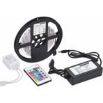 sbodurhome 5 mt 3 Cipli Rgb Şerit LED Silikonlu Adaptör Uzaktan Kumanda Tak Çalıştır