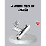 sbodurhome Abs Pirinç Alaşımlı Musluk Başlığı 4 Modlu 360° Dönebilen ve Ekonomik - Renkli