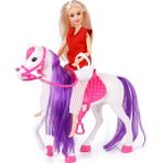 sbodurhome Jasmine Atlı Bebek Beyaz-Pembe - Renkli
