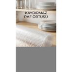 sbodurhome Kaydırmaz Şeffaf Pvc Raflık Çekmece Örtüsü 45X300 cm Dolap Içi Koruyucu - Renkli - 1 Adet - standart