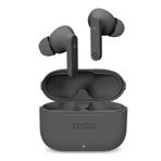 SBS True Wireless Stereo Urban Pro kulaklık, 300 mAh şarj kutusu, 4 saate kadar müzik ve çağrı, entegre mikrofon, kulak tıkacı dahil, L/M/S boyutlarında, siyah