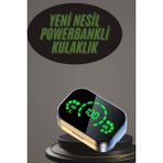 Sbusshop Kablosuz Bluetooth Kulaklık Çift Telefon Destekli Powerbankli Dijital Göstergeli - SB001M-47SQ85 - Çok Renkli