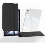 Sby Teknoloji ​​​apple iPad Air 11 2024 Uyumlu Kılıf Magnetik Ayrılabilen Airbagli Kablosuz Kalem Şarjı-Uyku Modu Sliding Tablet Kılıfı​ - Siyah