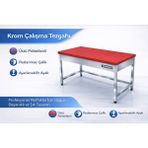 sc sonsesconcept Polietenli Çalışma Tezgahı, Krom , Paslanmaz - 200 x 60 x 85 cm