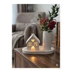 SCA CANDLE Dekoratif Mum dekoratif Ev +Vazo +Tepsi Toplam 3 parça P Modern Dekoratif Soy Mum