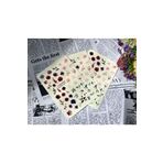 SCA KOZMETİK Mor Beyaz Gül Desenli Tırnak Dövmesi Tırnak Tattoo Nail Art Tırnak Sticker