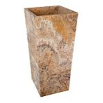 Scabos Traverten Pedestal Konik Monoblok Lavabo Megcs011 Kahverengi