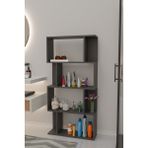 Scala 4 Raflı Banyo Dolabı Banyo Rafı Çok Amaçlı Dolap-Antrasit