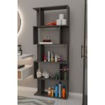Scala 5 Raflı Banyo Dolabı Banyo Rafı Çok Amaçlı Dolap-Antrasit