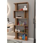 Scala 5 Raflı Banyo Dolabı Banyo Rafı Çok Amaçlı Dolap-Meşe