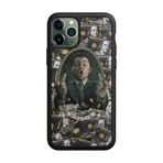 Scaleta Case Apple iPhone 11 Pro ile Uyumlu Money Tasarımlı Glossy Mat Siyah Silikon Telefon Kılıfı
