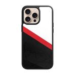 Scaleta Case Apple iPhone 15 Pro ile Uyumlu Beşiktaş Tasarımlı Glossy Mat Silikon Telefon Kılıfı, Siyah-Beyaz
