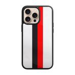 Scaleta Case iPhone 16 Pro Max ile Uyumlu Beşiktaş Tasarımlı Glossy Mat Silikon Telefon Kılıfı, Siyah-Beyaz-Kırmızı