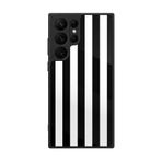 Scaleta Case Samsung Galaxy S24 Ultra ile Uyumlu Beşiktaş Tasarımlı Glossy Mat Silikon Telefon Kılıfı, Siyah-Beyaz