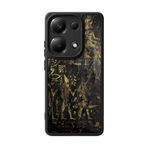 Scaleta Case Xiaomi Redmi Note 13 Pro 4G ile Uyumlu Mısır Tasarımlı Glossy Mat Siyah Silikon Telefon Kılıfı