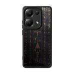 Scaleta Case Xiaomi Redmi Note 13 Pro 4G ile Uyumlu, Mısır Tasarımlı, Mat Silikon, Siyah