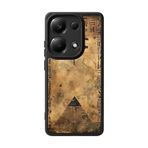 Scaleta Case Xiaomi Redmi Note 13 Pro 4G ile Uyumlu Mısır Tasarımlı Silikon Telefon Kılıfı, Siyah