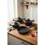 Scarlett 7 Parça Siyah Granit Tencere Seti - BMB521 - 20 cm