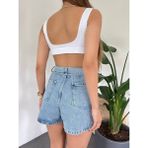 scatola di moda Mini Yırtmaçlı Denim Kot Şort Etek - 36 - 05M-Mavi