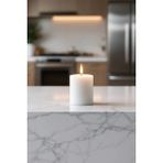 Scented Candle El Işçiliği Hand Made Kütük Silindir Mum Beyaz Renk 5 cm Genişlik 10 cm Uzunluk Vanilya Kokulu - 10 cm Vanilya