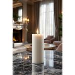 Scented Candle El Işçiliği Hand Made Kütük Silindir Mum Beyaz Renk 5 cm Genişlik 25 cm Uzunluk Kahve Aroması Kokulu - 25 cm Kahve
