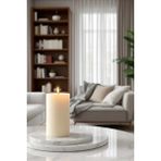 Scented Candle El Işçiliği Hand Made Kütük Silindir Mum Krem Renk 5 cm Genişlik 10 cm Uzunluk Vanilya Kokulu - 10 cm Vanilya - Krem - Bej