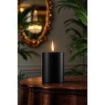 Scented Candle El Işçiliği Hand Made Kütük Silindir Mum Siyah Renk 5 cm Genişlik 10 cm Uzunluk Kahve Aroması Kokulu - 10 cm Gül