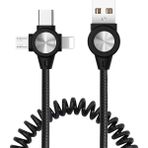 Scentu 3 In 1 USB Kablosu iPhone 12 11 Xs Max Xr x 8 7 6s 5s Şarj Şarj Cihazı USB C Mikro USB Kablosu Samsung Xiaomi Android Telefon (Yurt Dışından)