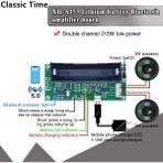 Scentu XH-A153 Lityum Pil Bluetooth 5.0 Çift Kanallı 2 Kanallı Stereo Düşük Güç Amplifikatörü Kartı 3W + 3W Dc 5V PAM8403 Çip (Yurt Dışından) - Siyah