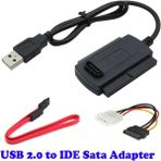 Scentu Yeni Hd HDD Sabit Sürücü Adaptörü Dönüştürücü Kablosu USB 2.0 - Ide Sata Ata 2.5 3.5 (Yurt Dışından) - Siyah - 1 m