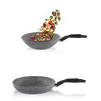 Schafer 30 cm Granit Tava ve 28 cm Wok Tava
