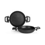 Schafer Black Stone 2 Li Sahan Seti 18+22 Cm-Siyah