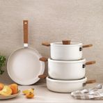 Schafer Ceramoni Seramik Tencere Seti 7 Parça-krem Krem