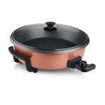 Schafer Crock Rosegold 1200w Elektrikli Tava Pişirici Pizza Makinesi