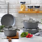 Schafer Dark Millard 7 Parça Granit Tencere Seti