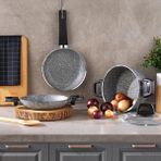 Schafer Eternal 3'lü Set Tencere 18 CM - Sahan 18 CM - Tava 18CM-Gri 1S1621-22005-Gri01