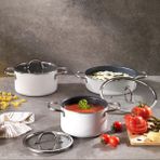 Schafer Everyday 3 Lü Tencere Seti 6 Parça-Krem - 16 - 18 - 22 cm